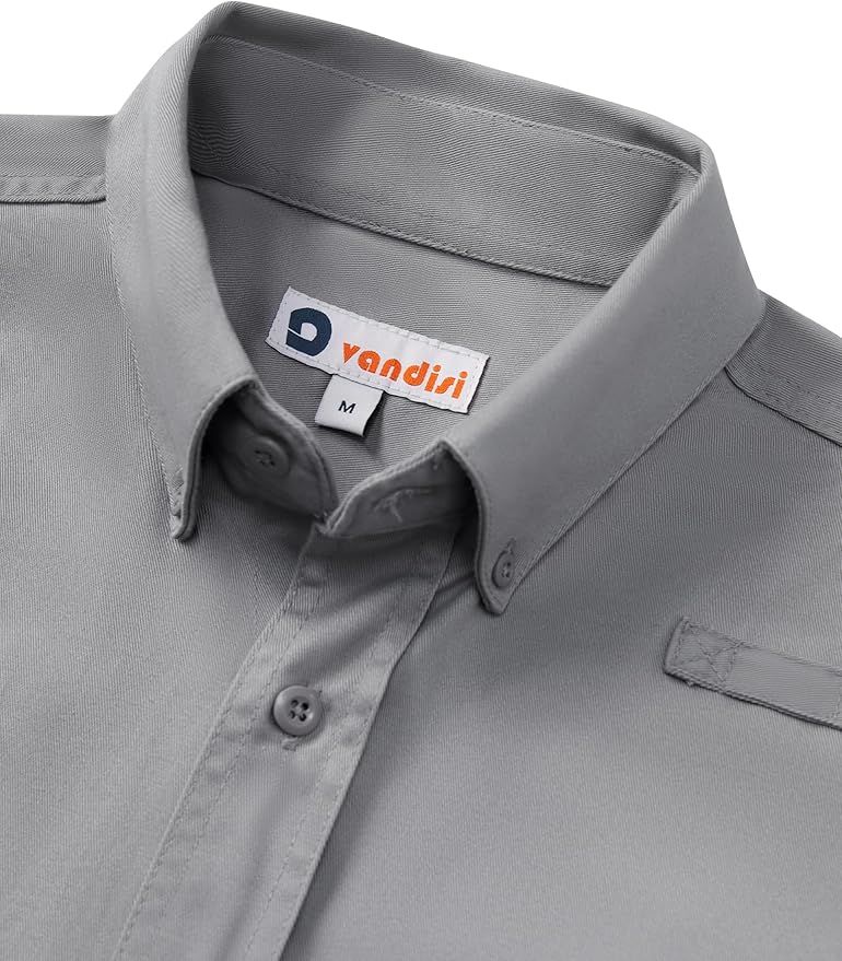 Welding Shirts for Men 7.5oz 100% Cotton Flame Resistant Fr Shirts NFPA2112 Men's Fire Retardant Welding Shirts