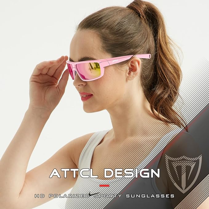 ATTCL Polarized Wrap Fishing Sunglasses Men - Driving Sports Glasses UV Protection