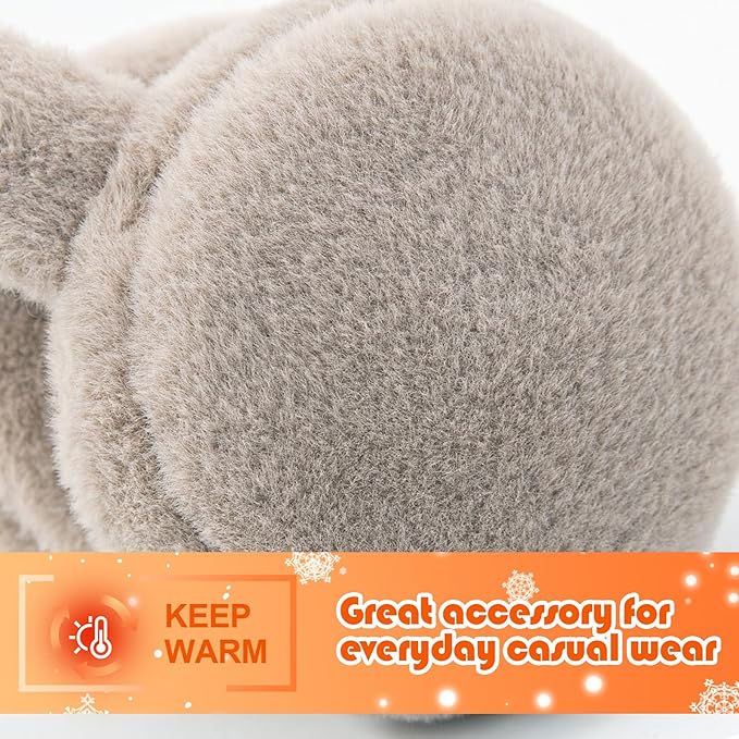 Kids Winter Earmuffs Baby Warm Ear Muff Girls Cute Furry Ear Warmers Boys Foldable Ear Covers for Cold Weather