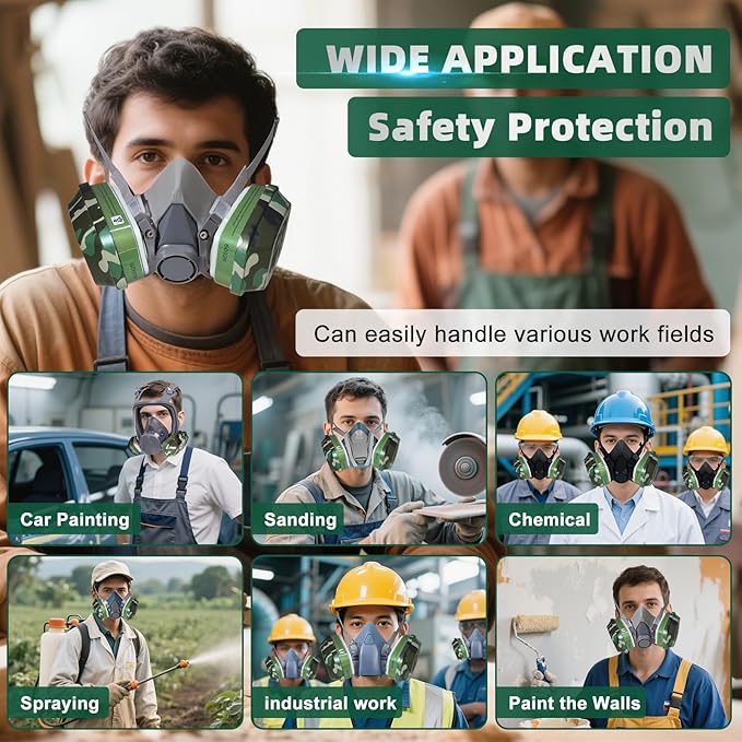 60926 Respirator Cartridges(5 Pairs), 60926 Filter Cartridges for Filtering Organic Vapors, Acid Gases, Ammonia Methylamine, Formaldehyde - Respirator Filters for 6000, 7000 Series