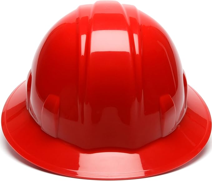 Pyramex SL Series Full Brim Hard Hat 4-Point Ratchet Suspension