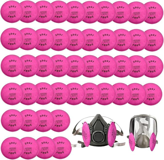60pcs(30Pack) 2091 Particulate Filter,2091 Filter Compatible with 6000 6200 6800 7000 FF-4 Series to Replace Filters