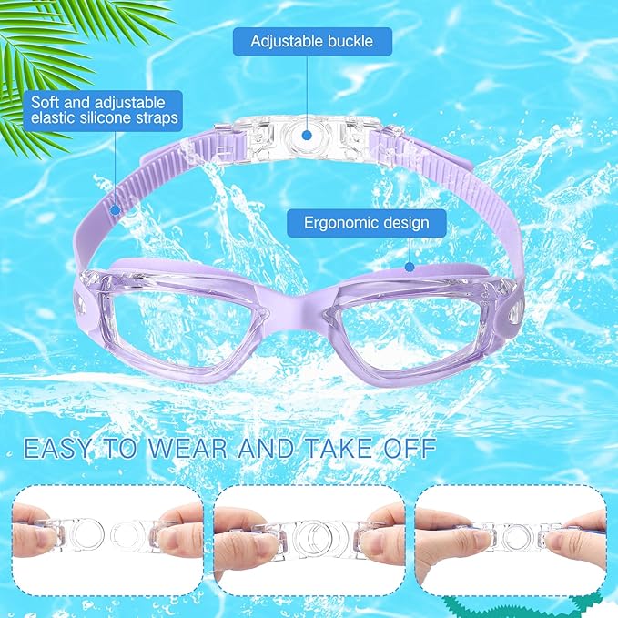 Xuhal 20 Pack Swimming Goggles Bulk Adult Anti Fog UV Protection No Leaking Wide View Goggles for Women Men Youth Multicolor