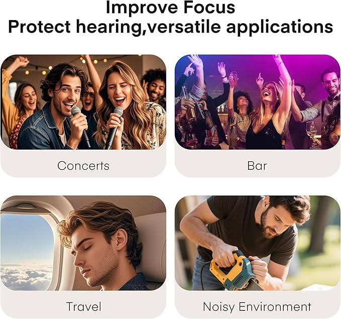 Soft Ear Plugs for Sleeping,Reusable Ear Plugs for Noise Reduction