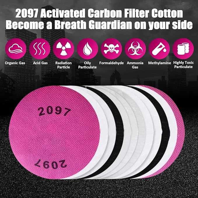 Full Face Respirator Mask, Reusable Respirator Mask with Filters，6800 Anti Fog Dust Gas Mask, for Spray Paint, Welding