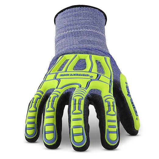 HexArmor Cut-Resistant Impact Protection PU Palm Work Gloves | Rig Lizard® Series 2095 | Large