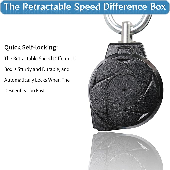 11FT Self Retracting Lifeline Fall Protection Retractable Safety Lanyard Rectracting Lifeline Personal Fall Arrest Protection ANSI Self Retractable Gear for Roofing Construction(Big Hook)