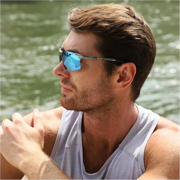 DUCO Mens Sports Polarized Sunglasses UV Protection Sunglasses for Men 8177s