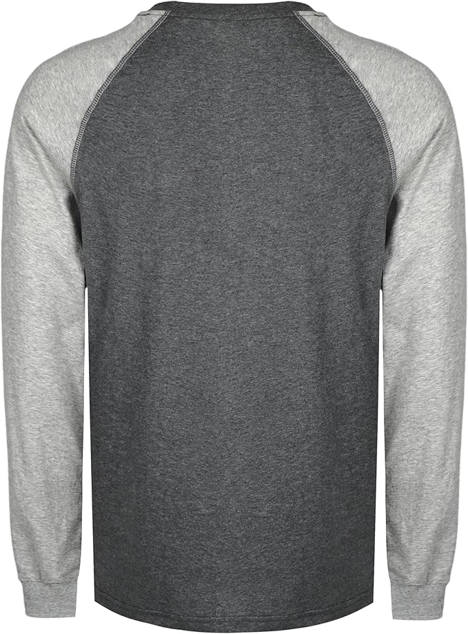 BOCOMAL FR Shirts Two-Tone Crew for Summer 4oz EX Lightweight Flame Resistant Long Sleeve Work T-Shirt Base Layer