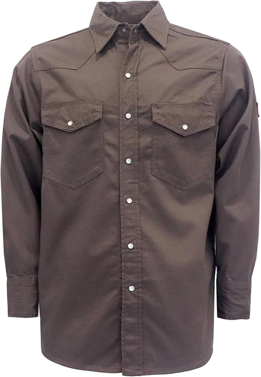 TICOMELA FR Shirts for Men Flame Resistant/Fire Retardant Shirt NFPA2112 7.5oz Men's Welding Shirt