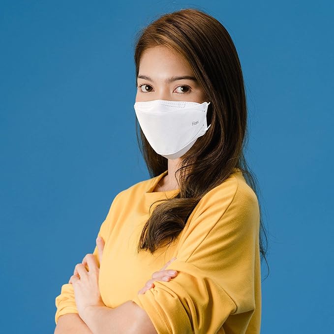 [20Packs] KF-94 - Face Protective Mask for Adult (White) [Made in Korea] [20 Individually Packaged] KN FLAX Premium KF-94 Certified Face Safety White Dust Mask for Adult [English Packing]