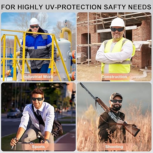 ANSI Z87.1 Tinted Safety Glasses Bulk 36 pack, Safety Sunglasses for men and women, Scratch & Impact Resistant UV protection sunglasses for Construction, Outdoor Sports & Work