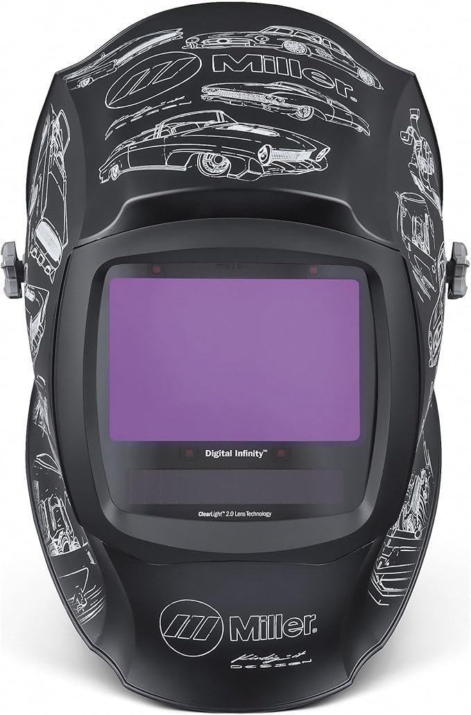 Miller 292933 Digital Infinity '22 Welding Helmet with ClearLight 2.0 Lens, Kindig-it Design