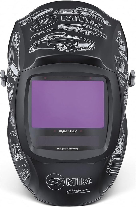 Miller 292933 Digital Infinity '22 Welding Helmet with ClearLight 2.0 Lens, Kindig-it Design