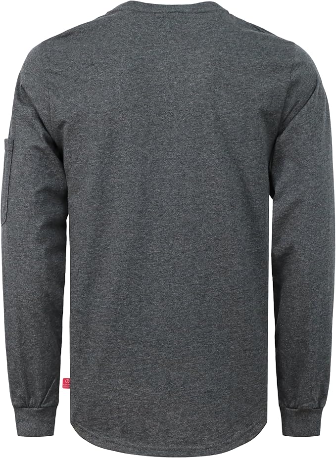 TICOMELA FR Shirts for Men Heather Series 6oz Flame Resistant T Shirt NFPA2112 CAT2 Fire Retardant Henley Shirts
