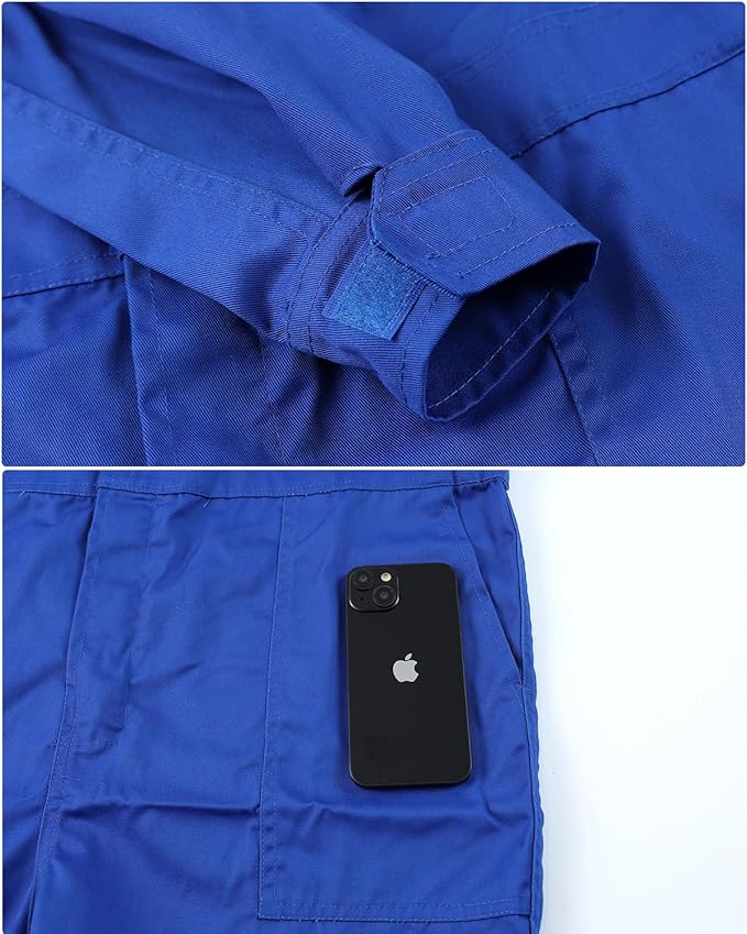 Mens Workwear Coveralls Work Mechanic Jumpsuits Long Sleeve Coverall Work Wear Multi Pockets