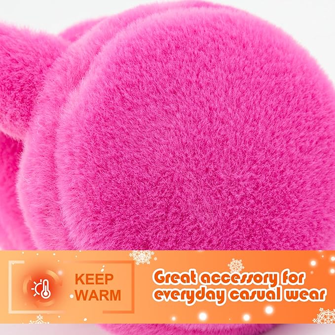 Kids Winter Earmuffs Baby Warm Ear Muff Girls Cute Furry Ear Warmers Boys Foldable Ear Covers for Cold Weather