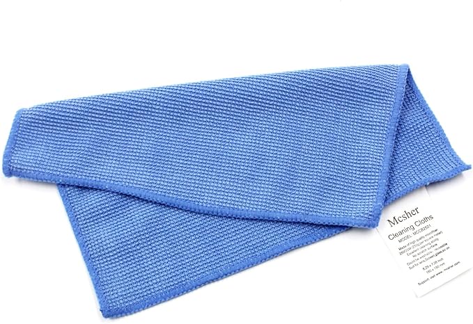 Microfiber Cleaning Cloths - 6 Pack, Blue, 6"x 7" Inch