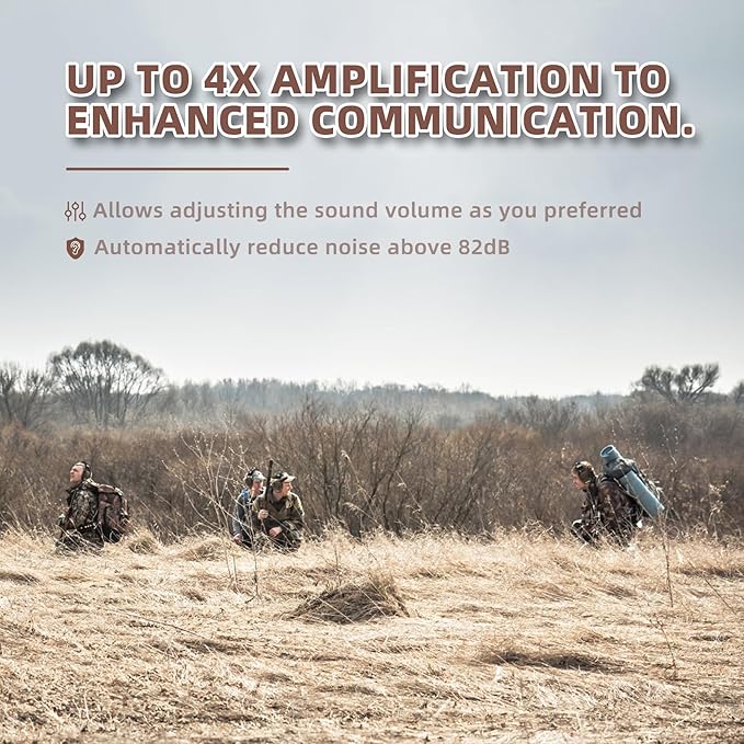 PROHEAR 2 Pack Electronic Ear Protection for Shooting with 4X Sound Amplification, Gun Range Hearing Protection Muffs, NRR 23dB Noise Reduction Headphones for Hunting, Green and Brown