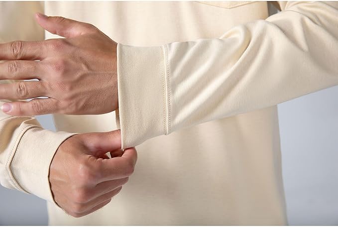 FR Henley Shirts for Men Flame Resistant Lightweight Welding 6.5oz 100% Cotton CAT2 Long Sleeve Fire Retardant FRC Clothing