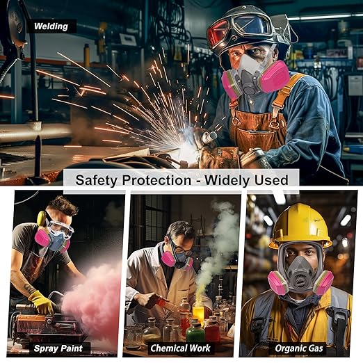 10 Pair Respirator Cartridges, 60926 Respirator Filters, Filtering Formaldehyde, Acid Gases, Particulates, Chemical and Paint, Organic Vapors Cartridge for 6200 6502 7502 4008 6800 Series Respirator