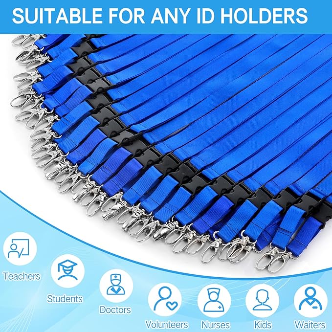 Windyun Break Away Lanyards for ID Badges and Keys Neck Strap with Quick Release Buckle Name Tag Detachable Lanyards