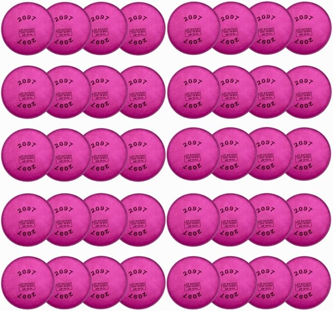 40Pcs(20Pack) 2097 Particulate Filter,2097 Filter Compatible with 6000 6200 6800 7000 FF-4 Series to Replace Filters
