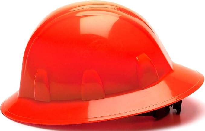 Pyramex SL Series Full Brim Hard Hat 4-Point Ratchet Suspension