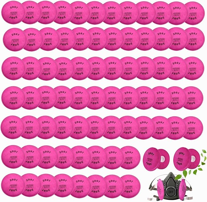 108Pcs(54Pack) 2091 Particulate Filter,Replacement for 6000 6200 6800 7000 FF-4 Item 2091 Filters,Use for Against Dust,Torch Cutting, etc