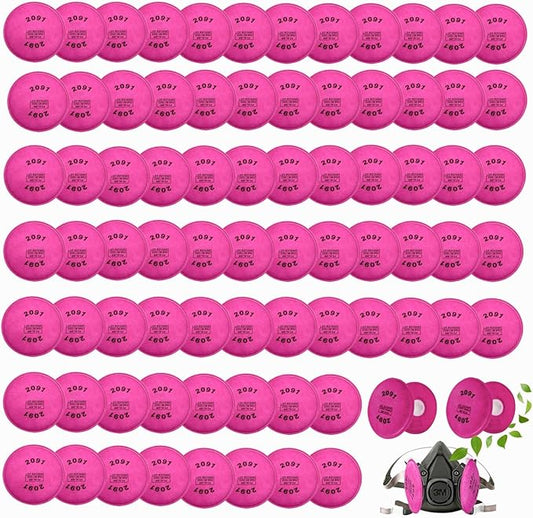 108Pcs(54Pack) 2091 Particulate Filter,Replacement for 6000 6200 6800 7000 FF-4 Item 2091 Filters,Use for Against Dust,Torch Cutting, etc