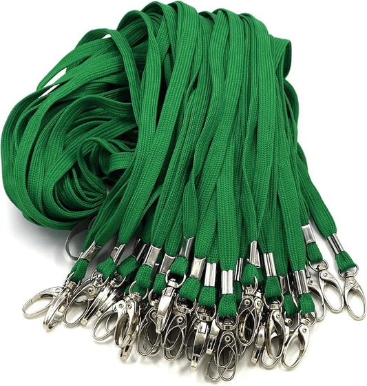 Bird Fiy Black Lanyard 100 Pack Bulk Lanyards for Id Badges Holders Each Lanyard 17 Inch with 360° Swivel Hook