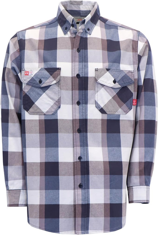 TICOMELA FR Shirts for Men Flame Resistant/Fire Retardant Shirt NFPA2112 7.5oz Men's Welding Shirt