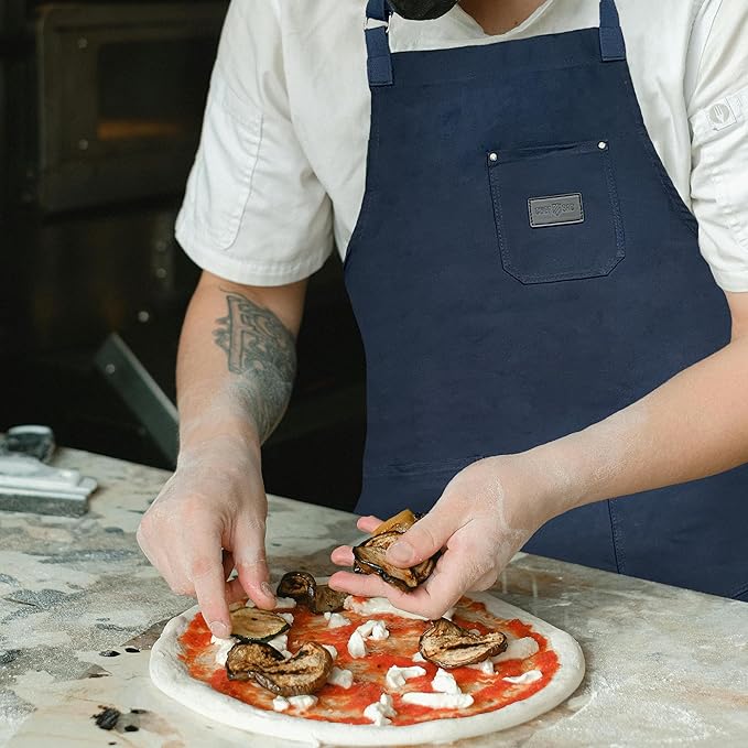 Chef Sac Chef Apron | Cotton Canvas Kitchen Apron | Aprons for Men | Aprons for Women with Pockets | Professional Chef Aprons