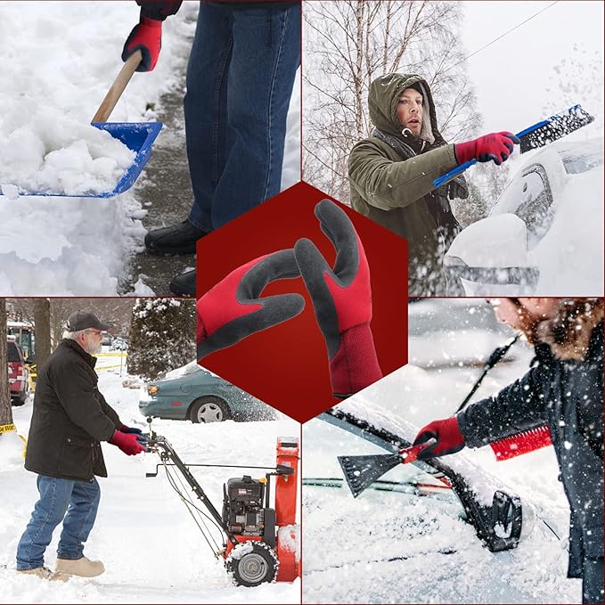2 Pairs Winter Work Gloves for Men and Women, Freezer Gloves for Work Below Zero, Thermal Insulated, Super Grip