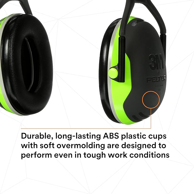 3M PELTOR Hearing Protection Earmuffs, X4 Series Noise Protection, Construction, Manufacturing, Assembly, Sanding