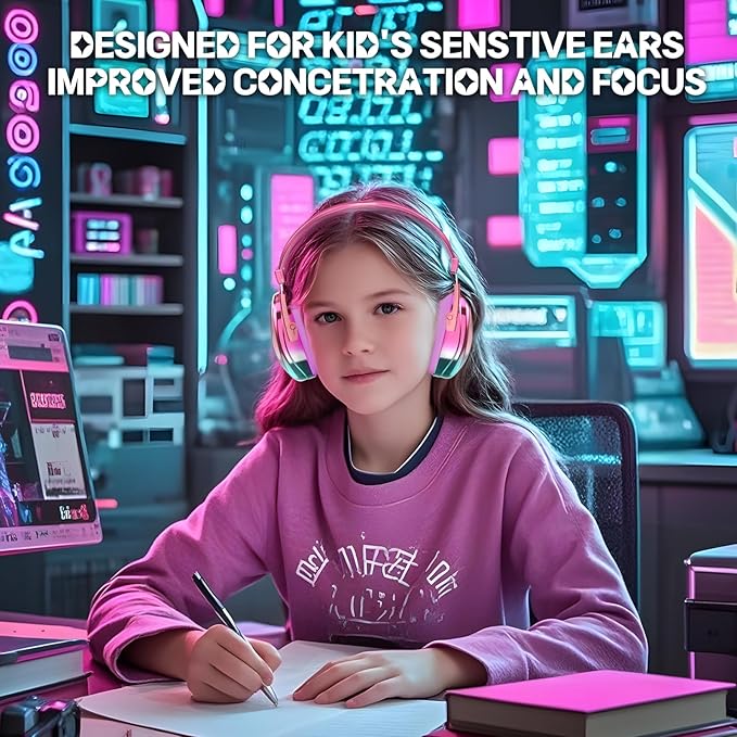Homicozy Kids Ear Protection - Noise Canceling Sound Proof Headphones for Girls & Teens, Safety Noise Reduction Ear Muffs for Autism & Sound Blocking Kids Hearing Protection for Concerts