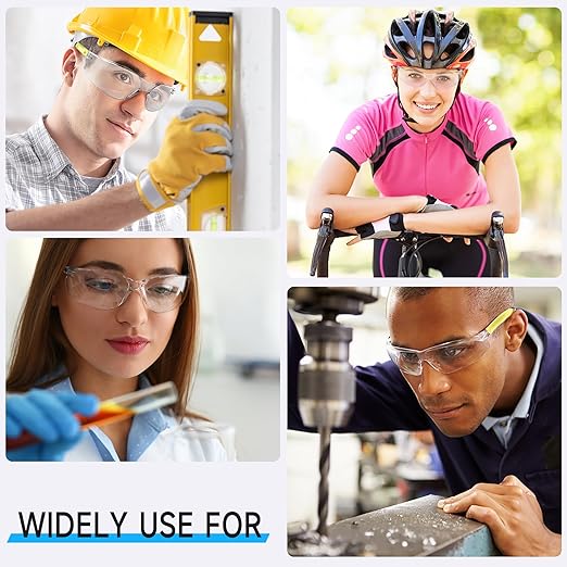 10 Pack Clear Safety Glasses with ANSI Z87.1 Scratch Resistant Eyewear for Women Man Lab Goggles Eye Protection