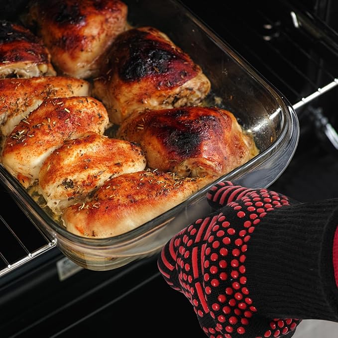 HubiCare Grill Gloves Heat Resistant Fire Resistant Oven Gloves, 1472°F/800°C Heat Resistant Oven Gloves