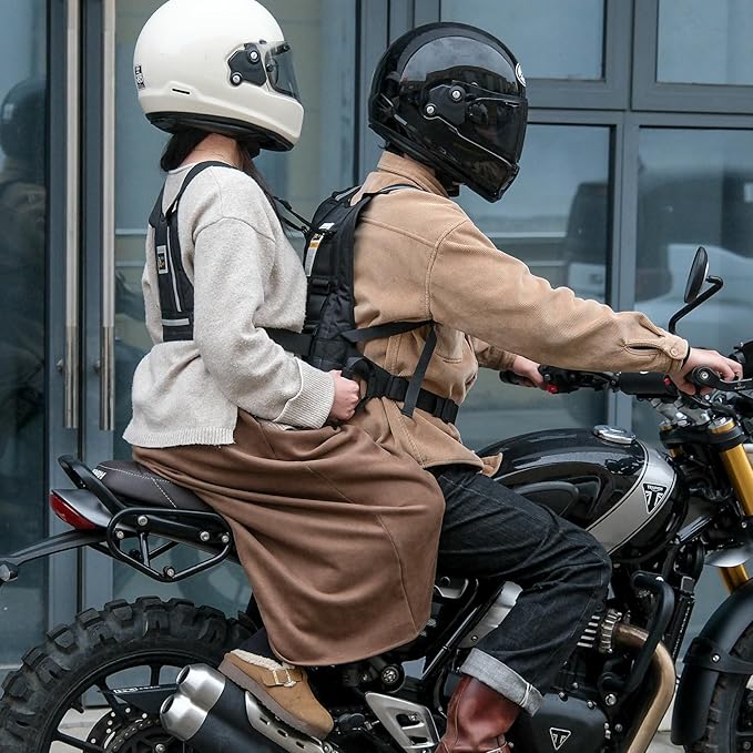 Upgraded Motorcycle Safety Harness for Kids & Adults - Adjustable Design