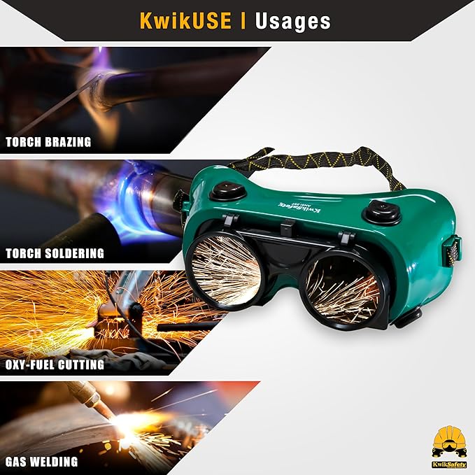 KwikSafety - Charlotte, NC - EAGLE EYES, HAMMERHEAD, OWL Welding Goggles [ANTI-FOGGING ANTI-SCRATCH] ANSI Tested OSHA
