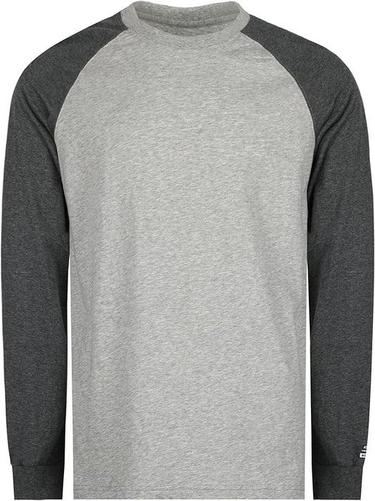 BOCOMAL FR Shirts Two-Tone Crew for Summer 4oz EX Lightweight Flame Resistant Long Sleeve Work T-Shirt Base Layer