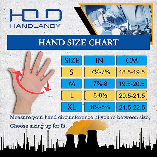 HANDLANDY Safety Work Gloves for Men& Women, Utility Impact Grip Working Gloves