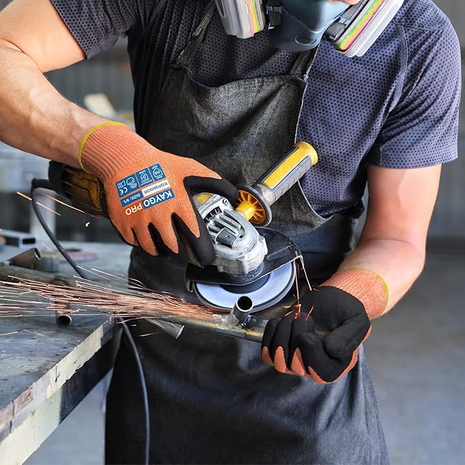 KAYGO Cut Resistant Gloves Micro Finishing Nitrile Coated,ANSI Cut Level A4,KG22NB