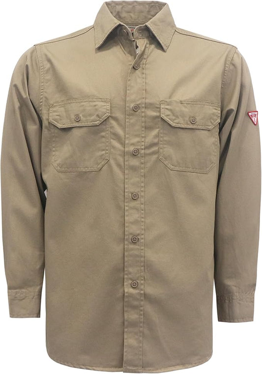 TICOMELA FR Shirts for Men Flame Resistant/Fire Retardant Shirt NFPA2112 7.5oz Men's Welding Shirt