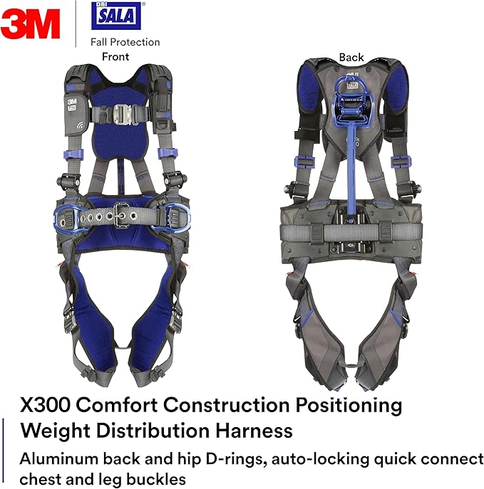 DBI-SALA 3M Comfort Construction Weight Distribution Positioning Safety Harness
