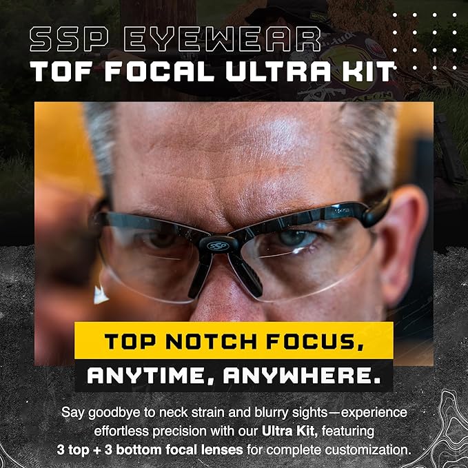 First Responder's Choice! Tactical Shooting Glasses for Front Sight Focus 99% of Inaccuracy Occurs When You Can’t See Your Sights. Maintains a Natural Shooting Stance. Top Focal® Anti-Fog, ANSI Z87.1+