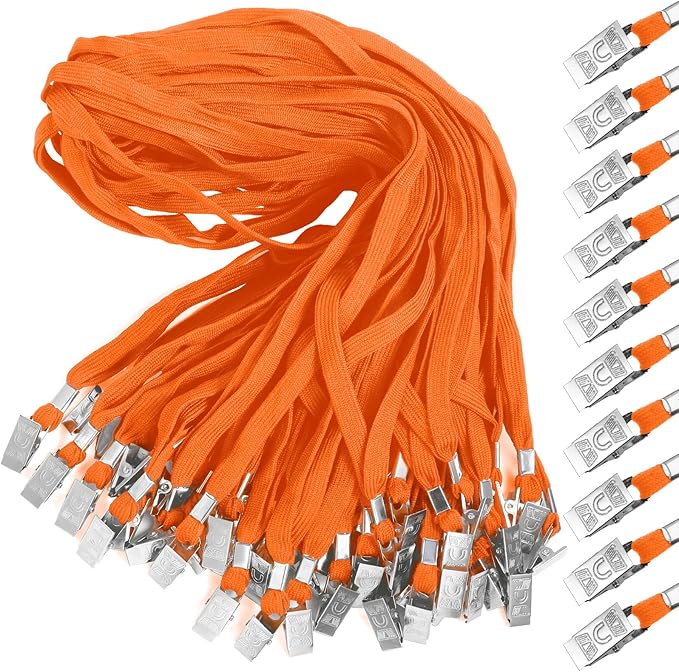 Marspark Lanyards Bulk with Clip Flat Neck Lanyard Badge Lanyard with Swivel Hook Lanyards for ID Cards Holder