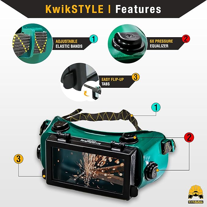 KwikSafety - Charlotte, NC - EAGLE EYES, HAMMERHEAD, OWL Welding Goggles [ANTI-FOGGING ANTI-SCRATCH] ANSI Tested OSHA