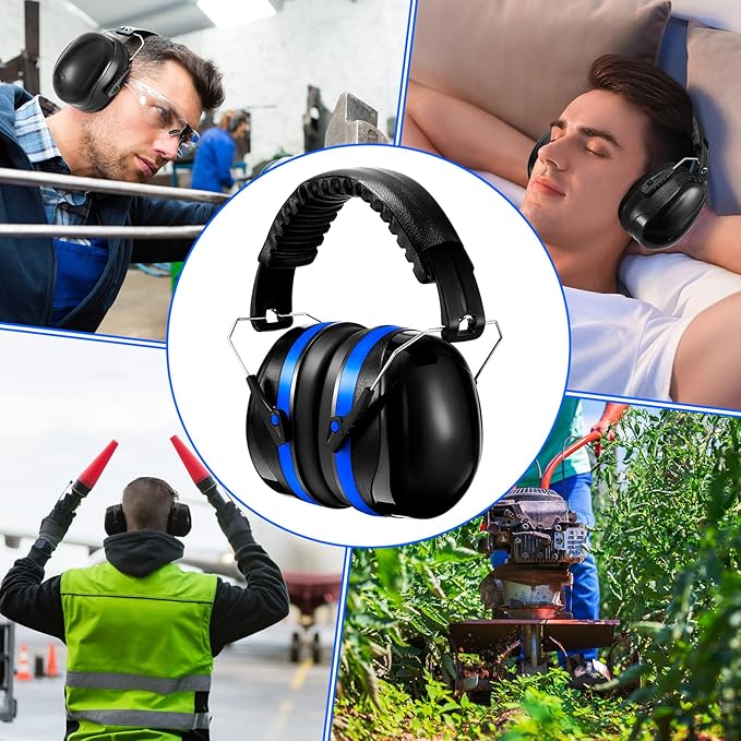 TrelaCo 3 Set 28db Shooting Ear Protection Safety Earmuffs Set for the Range, Shooting and Hunting