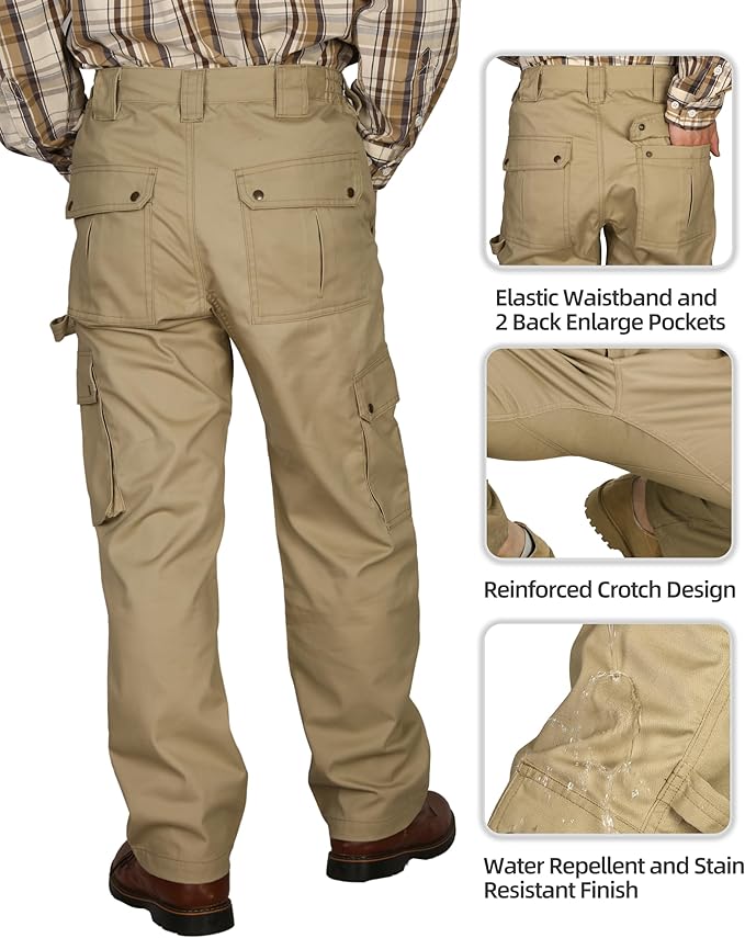BOCOMAL FR Pants for Men Cargo Flame Resistant Pants(2112&CAT2) 100% C 7.5oz Utility Fire Resistant Pants